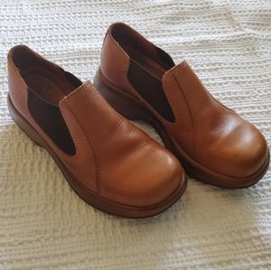 Dansko Jocelyn Brown Leather Slip On Loafers